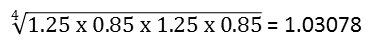 Calcolo della media geometrica