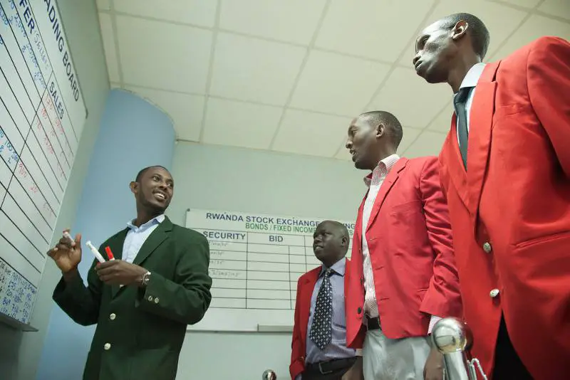 Traders at the Rwanda Stock Exchange. Credits World Bank Photo Collection